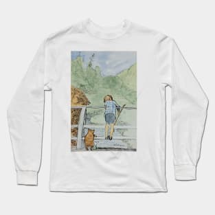 Pooh sticks print Long Sleeve T-Shirt